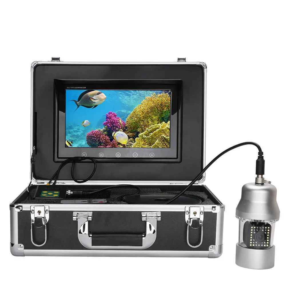Cámara de vídeo de pesca subacuática IP68, 38 LED, giro de 100 grados 10 pulgadas. - Imagen 5