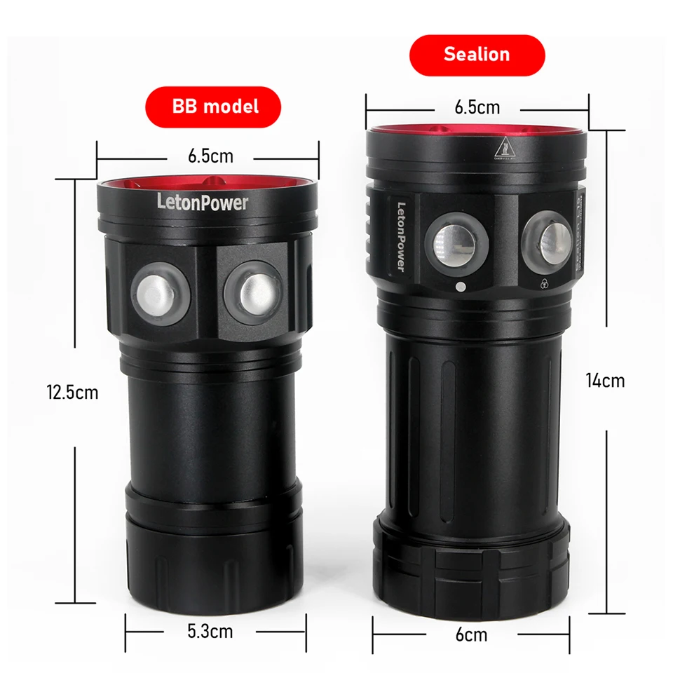 Luz LED subacuática profesional para fotografía, lámpara de resaltado de 22800 lúmenes, linterna de buceo de 100M, antorcha impermeable para cámara de vídeo - Imagen 4