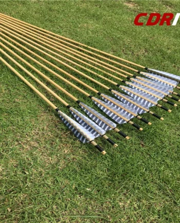 6/12/24pcs Wooden Arrows 32 inch With Turkey Feather For 25-70lbs Bows for Longbow Archery Shooting